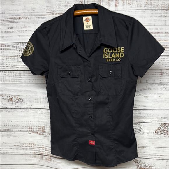 Goose Island Bourbon Dickie's Women's Button Down Work Shirt Small - Picture 1 of 5